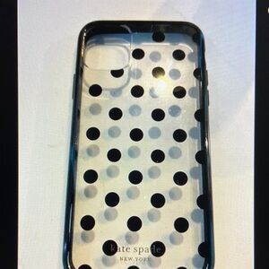 Kate Spade Clear Black Polka Dot Phone Case